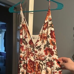 Abercrombie & Fitch Floral Maxi Dress - Red and Orange